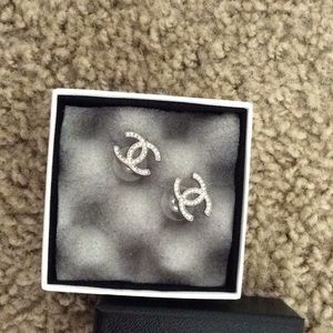 Chanel cc logo earrings